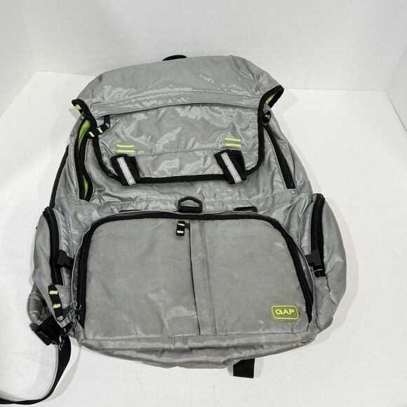 00 S Old Gap Rucksack Backpack Y2K Silver - Picture 7 of 16